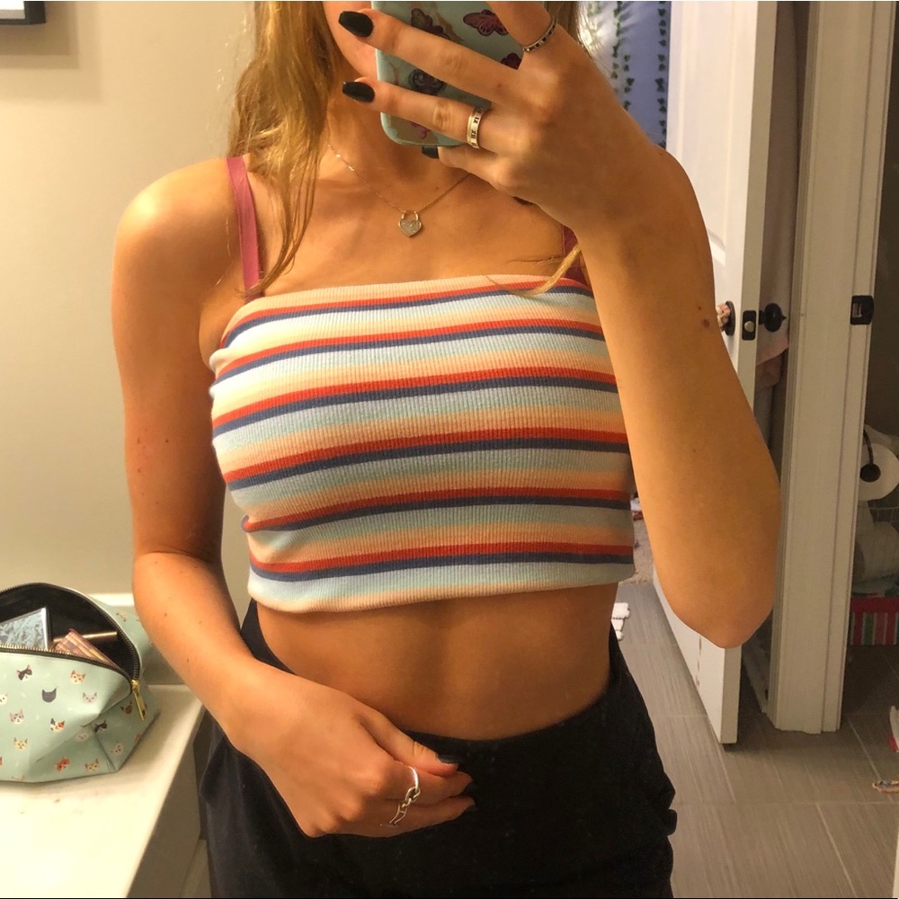Striped tube top